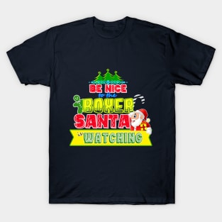 Be nice to the Boxer Santa is watching gift idea T-Shirt